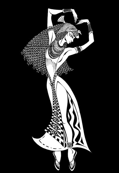 Cleopatra - portrait of the character from the opera Mlada composed by Russian composer Nikolai Rimsky-Korsakov by Neale Osborne